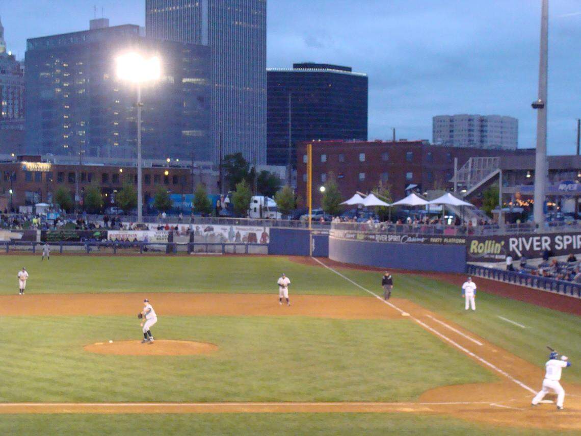 ONEOK Field, home of the Tulsa Drillers, anchors the Greenwood District just north of downtown. 2013 photo