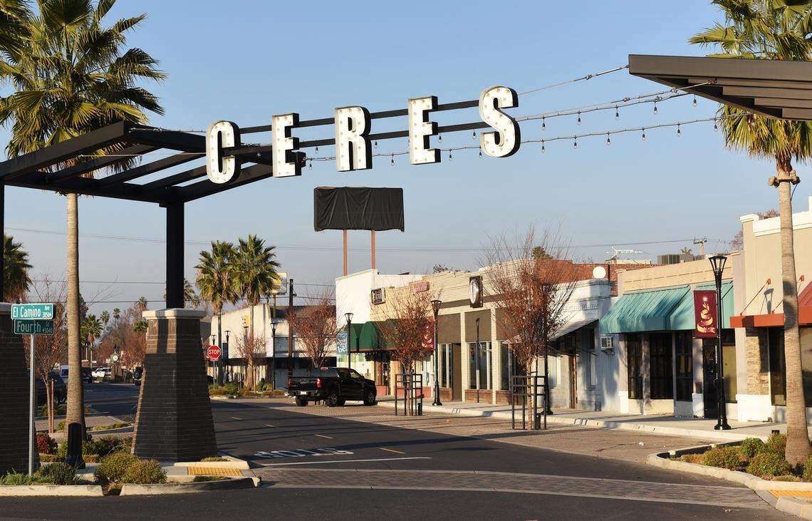 4th Street downtown in Ceres, Calif., Saturday, Dec. 19, 2020.