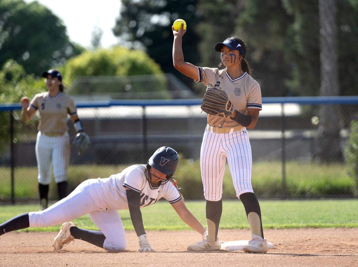 Central Catholic shortstop Samantha Nichols ranks ninth in the country in her position by Extra Innings Softball. The Raiders beat Vista Del Lago 10-0 in the Sac-Joaquin Section Division III playoff game at Central Catholic high School in Modesto, Friday, May 16, 2025.