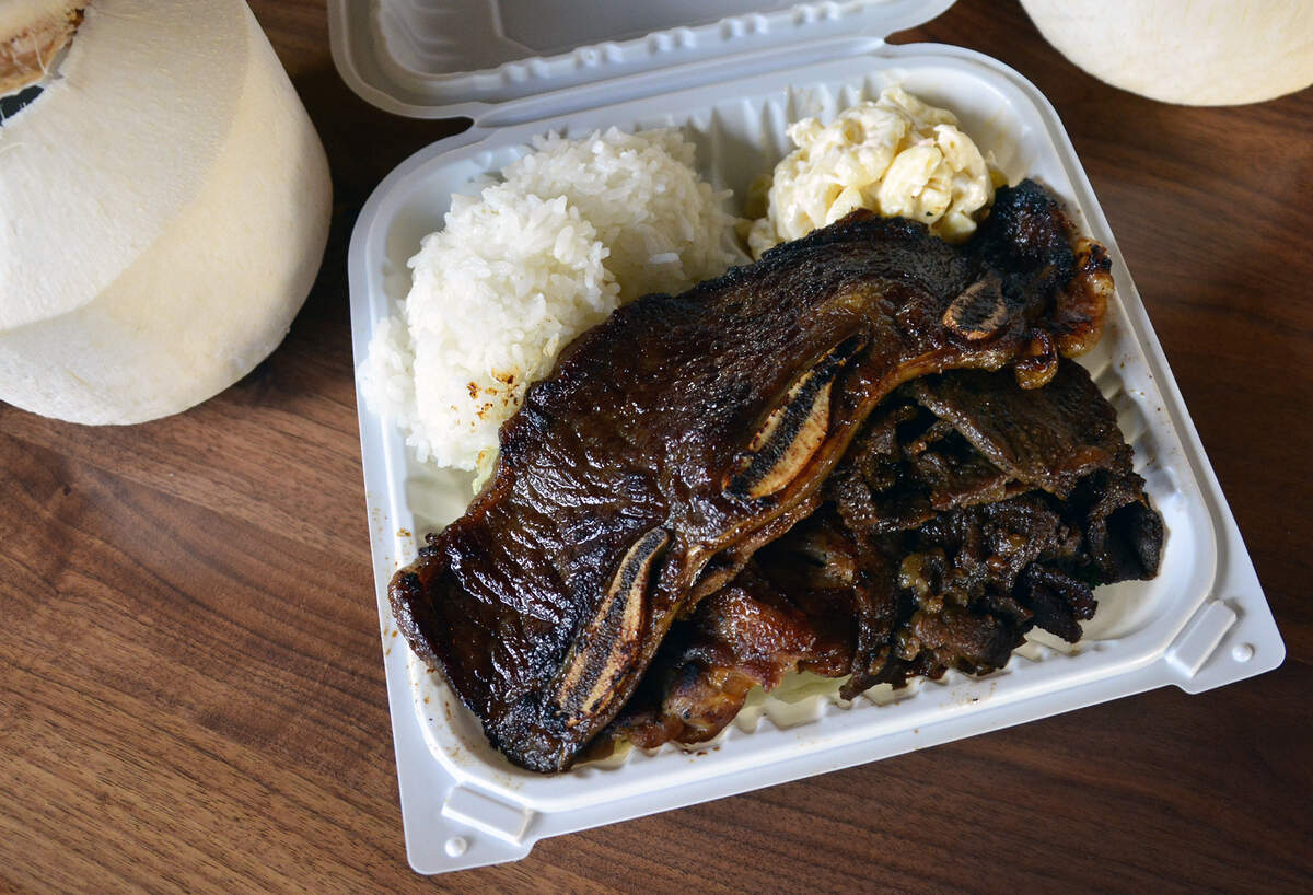 The Hawaiian BBQ Mix plate is pictured Friday October 18, 2019 during the grand opening of the new Ono Hawaiian BBQ in Modesto, Calif.