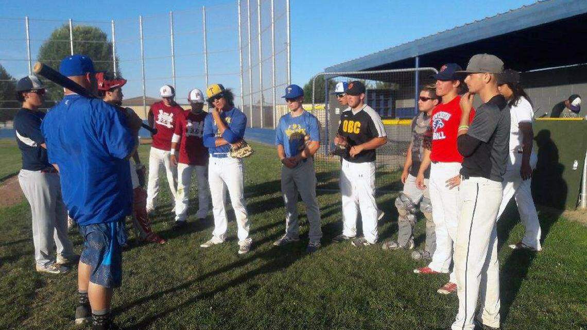 Members of the Gold Team work out ahead of the 29th annual Modesto Sunrise Rotary High School All-Star Baseball Classic, which will be held on Saturday night at Stanislaus State. The opening ceremony is at 6:30 p.m. First pitch is 7 p.m.