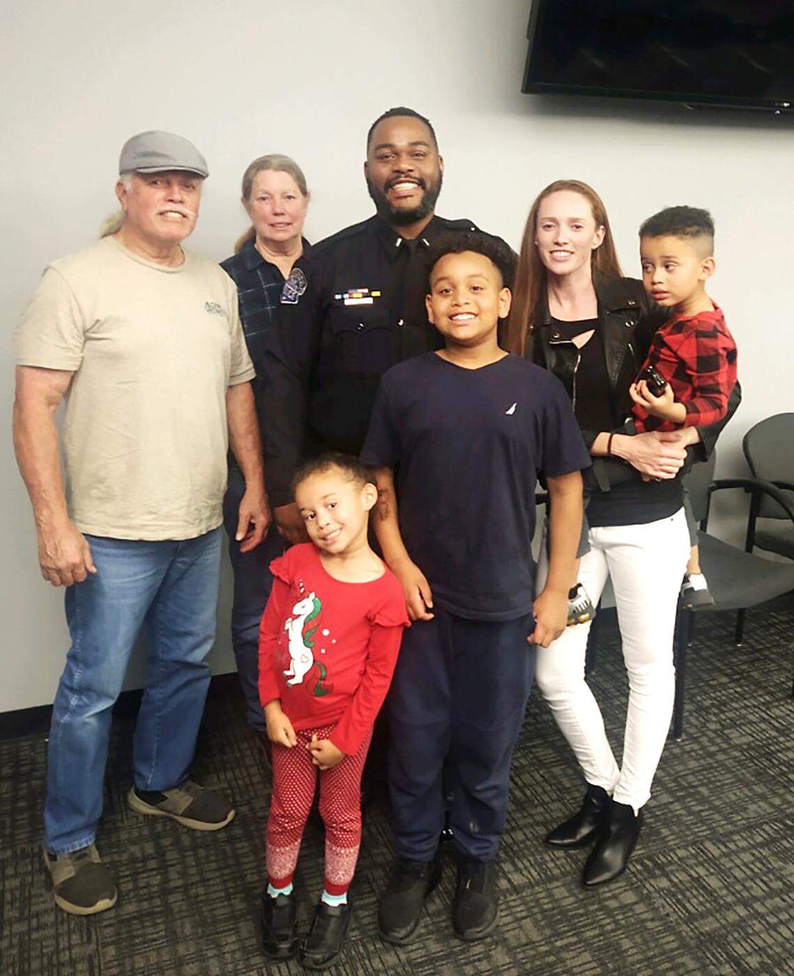 Modesto Police Lt. Felton Payne with his family.
