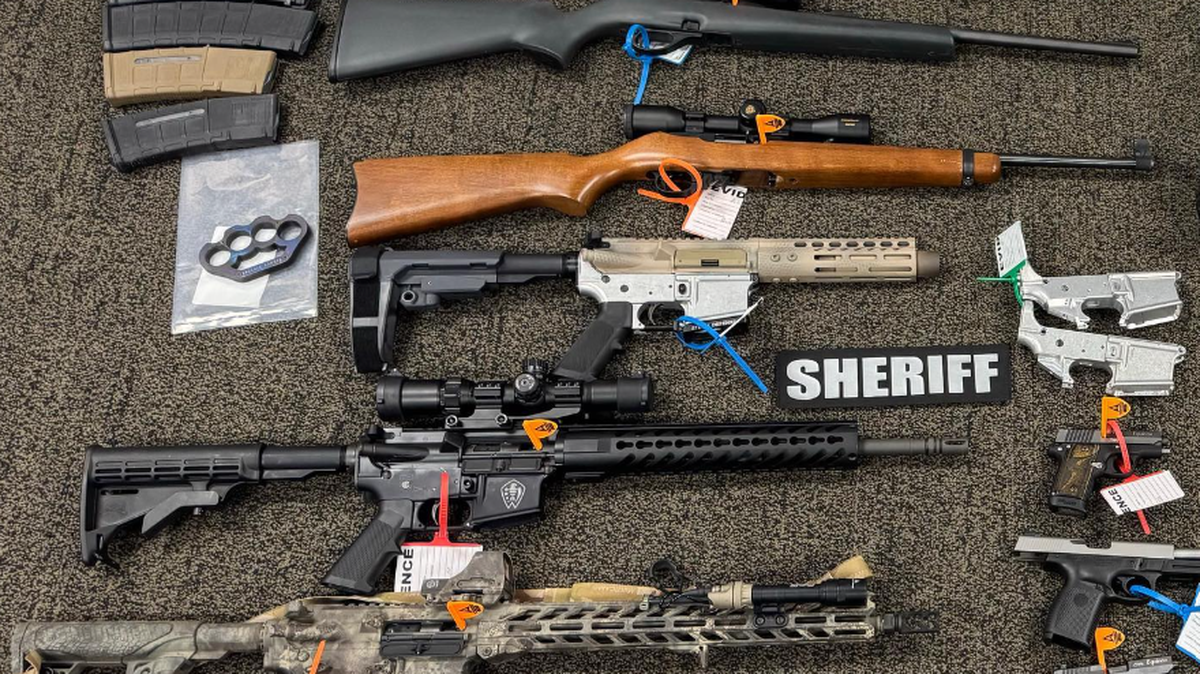 Multiple firearms seized in search warrant of Riverbank resident.