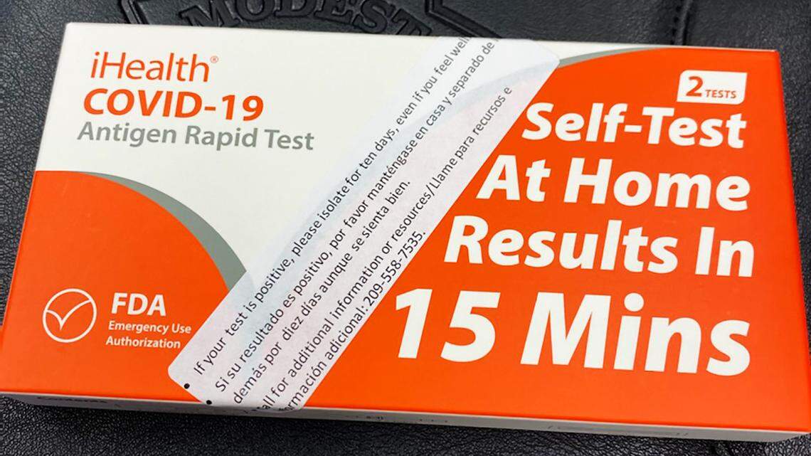 This is one of the at-home COVID-19 test kits the city of Modesto has received.