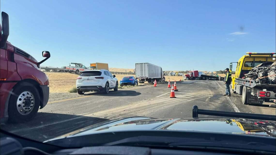 Driver suffers major injuries in I-5 crash near Newman after ill-timed lane change