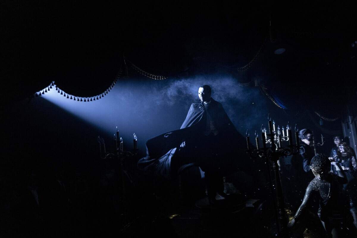 Production Photo from MASQUERADE (Photo Credit Matthew Murphy and Evan Zimmerman for MurphyMade).jpg The off-Broadway “Masquerade” is a retelling of “Phantom of the Opera.”