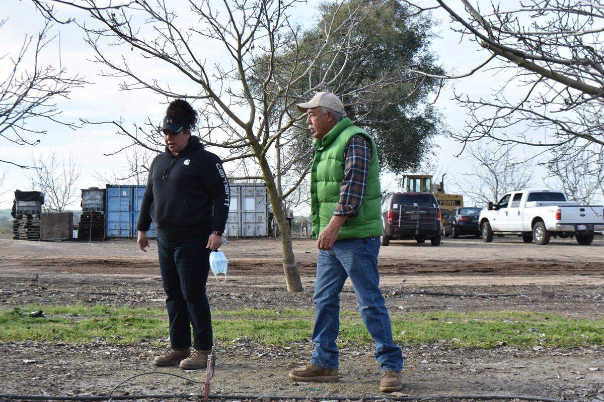 Razo Barron, shown with daughter Alex Barron, won the first Farmworker of the Year award for Stanislaus County in 2021. Both worked at Beard’s Quality Nut near Oakdale.