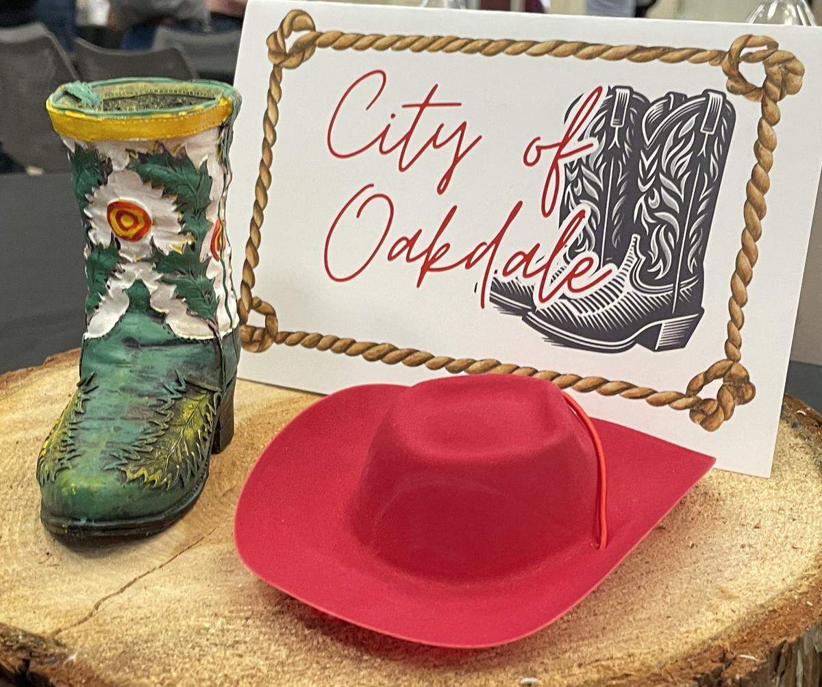 Oakdale calls itself the Cowboy Capital of the World. That was the theme of table centerpieces at the State of the City luncheon on Jan. 28, 2026.