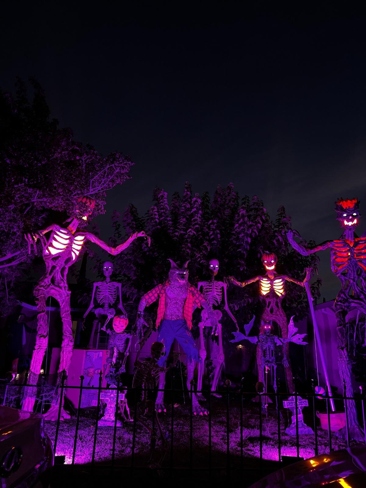 Halloween display at 2820 Hummingbird Drive, Ceres.