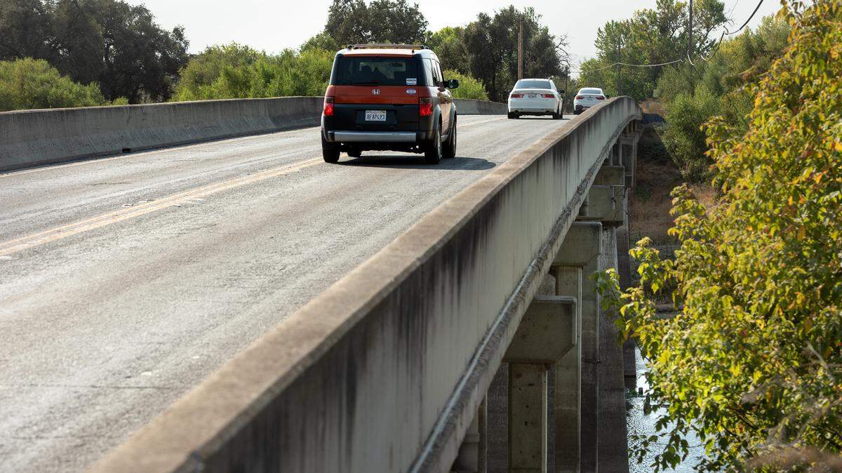 Crows Landing Road Bridge over the San Joaquin River in West Stanislaus County, Calif., on Thursday, Oct. 15 2020.