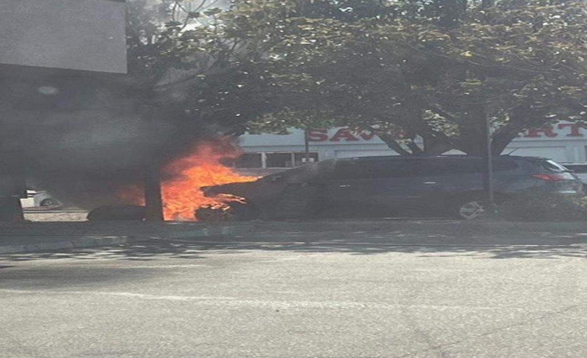 There was a vehicle fire at the Starbucks drive-thru on Lander Avenue in Turlock on Thursday afternoon.