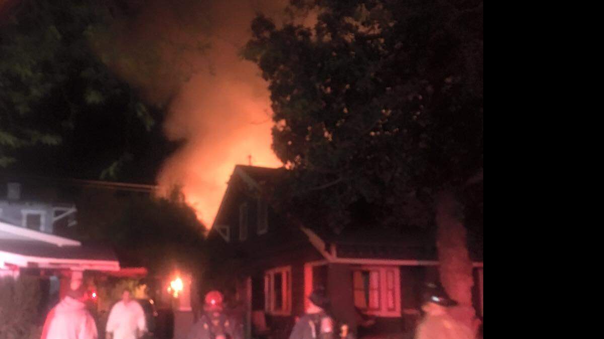 Firefighters responded about 4:20 a.m. to the burning house in the 100 block of Magnolia Avenue, a few blocks east of Graceada Park.