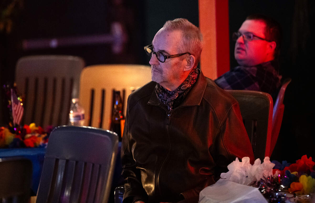 Steven Cullen watches election results as the LGBTQ community gathered at Splash Modesto for an election watch party in Modesto, Tuesday, Nov. 5, 2024.