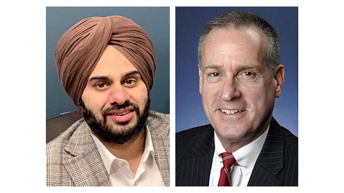 Stanislaus County Board of Supervisors candidates Mani Grewal, left, and Terry Withrow. Withrow is unopposed.