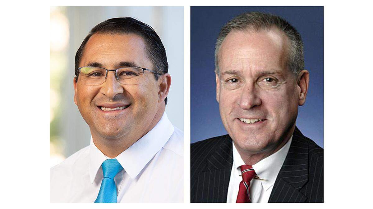 Stanislaus County Board of Supervisors District 3 candidates Tony Madrigal, left, and Terry Withrow.