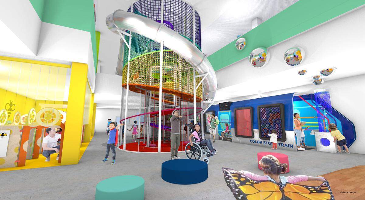 Architects rendering of the interior of the future Modesto Children’s Museum.