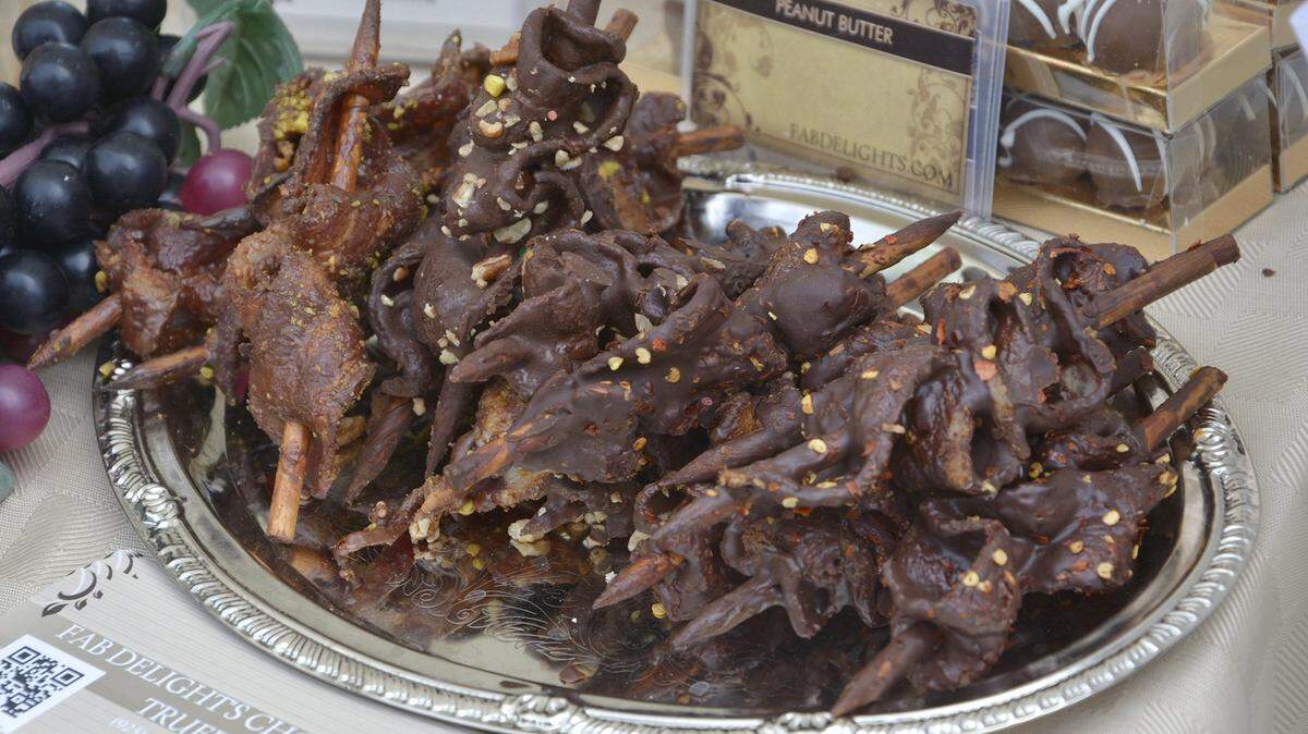 Chocolate-covered bacon at a past year’s Oakdale Chocolate Festival.