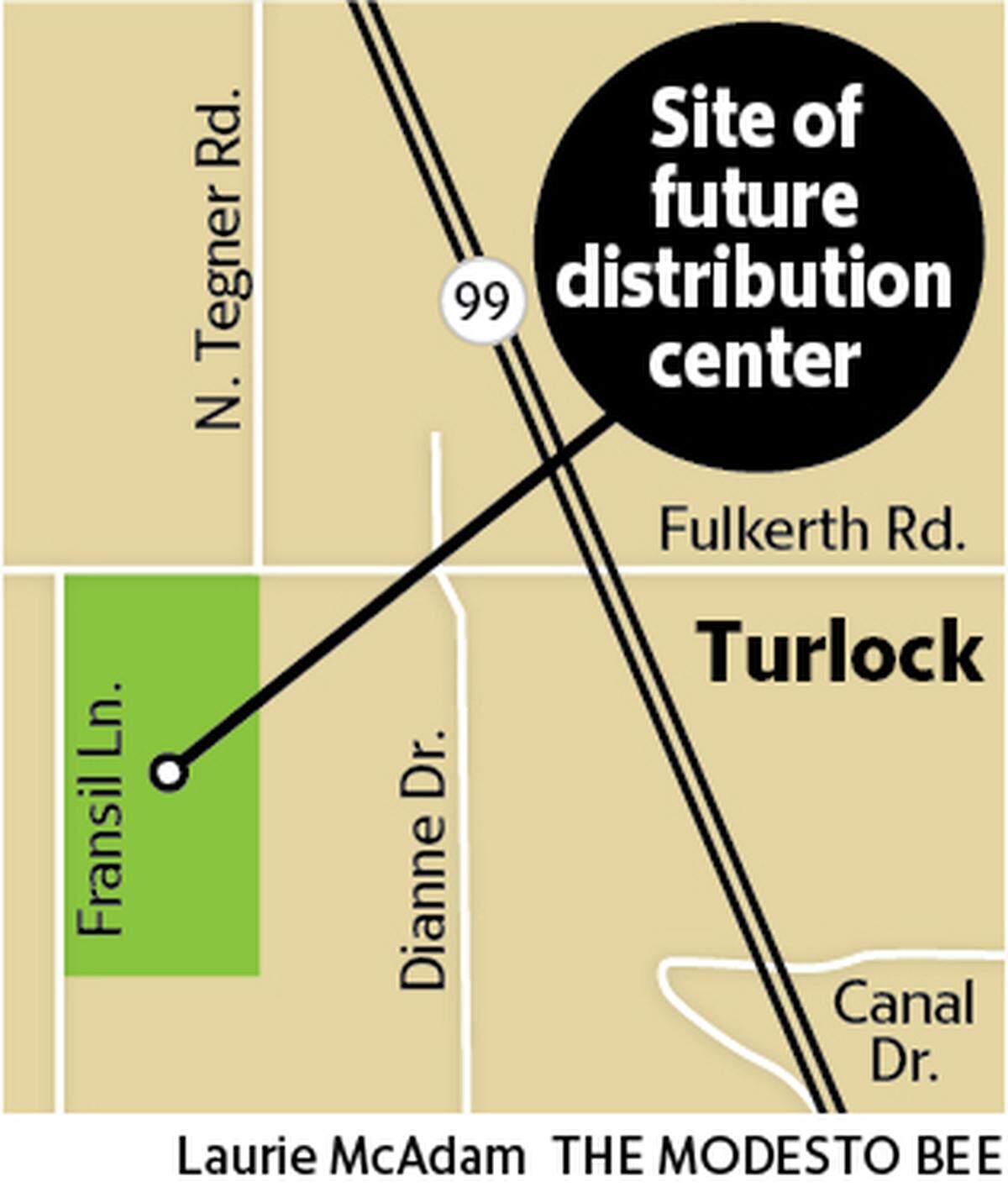 Turlock distribution center map