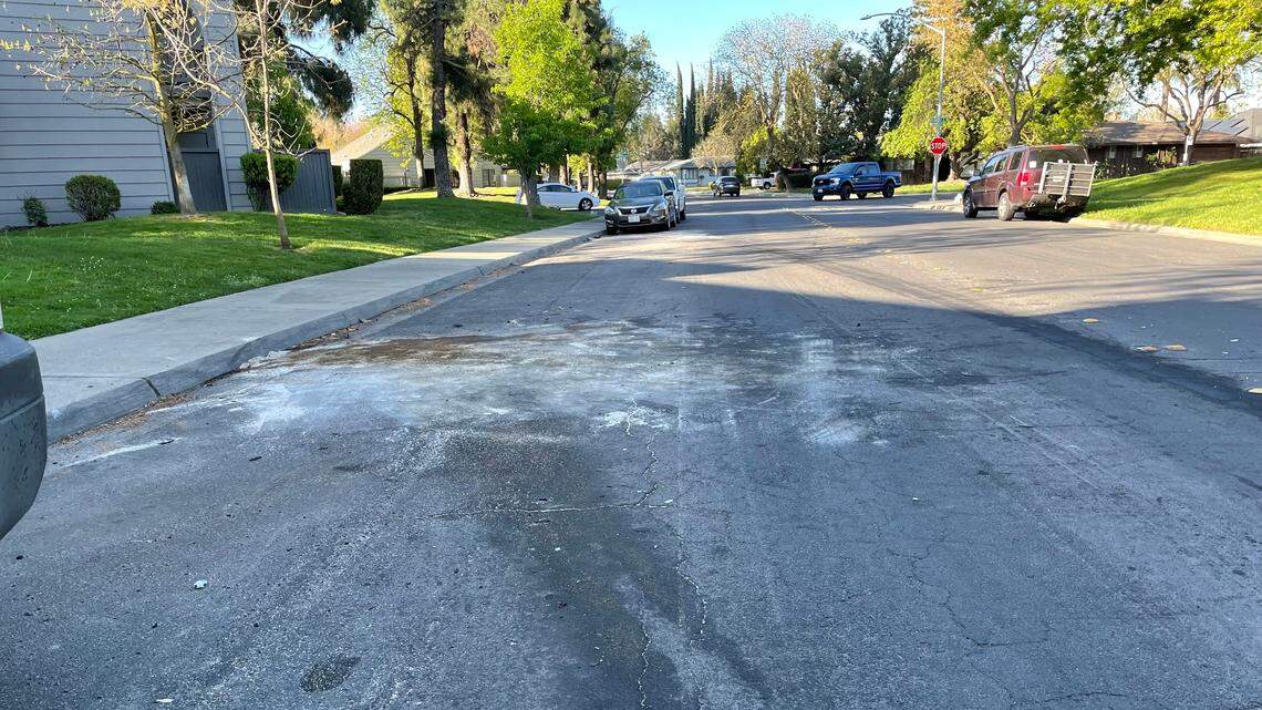 Sherwood Avenue, north of Rumble Road, where police found a shooting victim following reports of a crash.