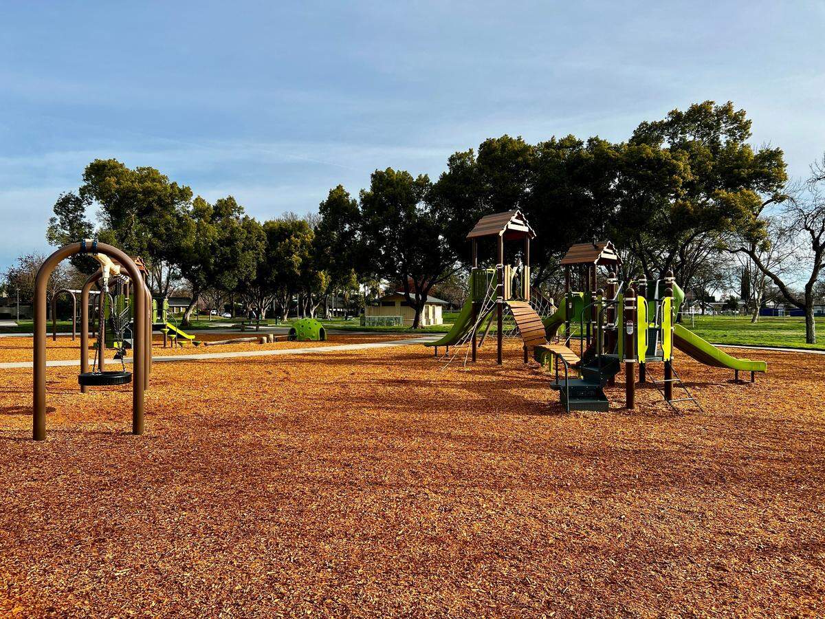 Measure H funding was used to construct a new playground at Lakewood Park in Modesto, Calif.