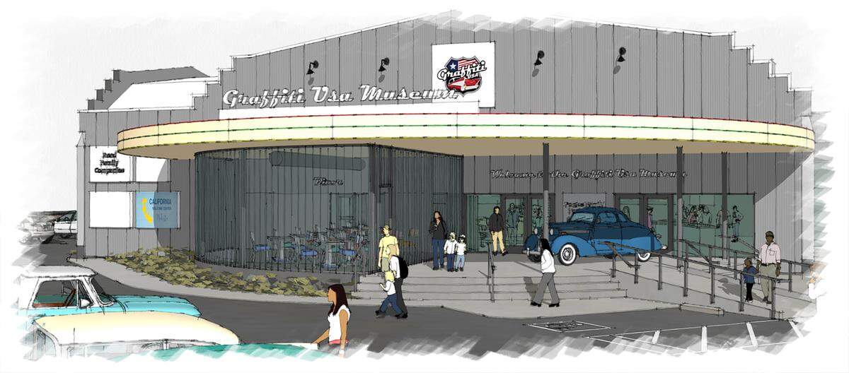 Museum entrance concept at Graffiti USA Museum.