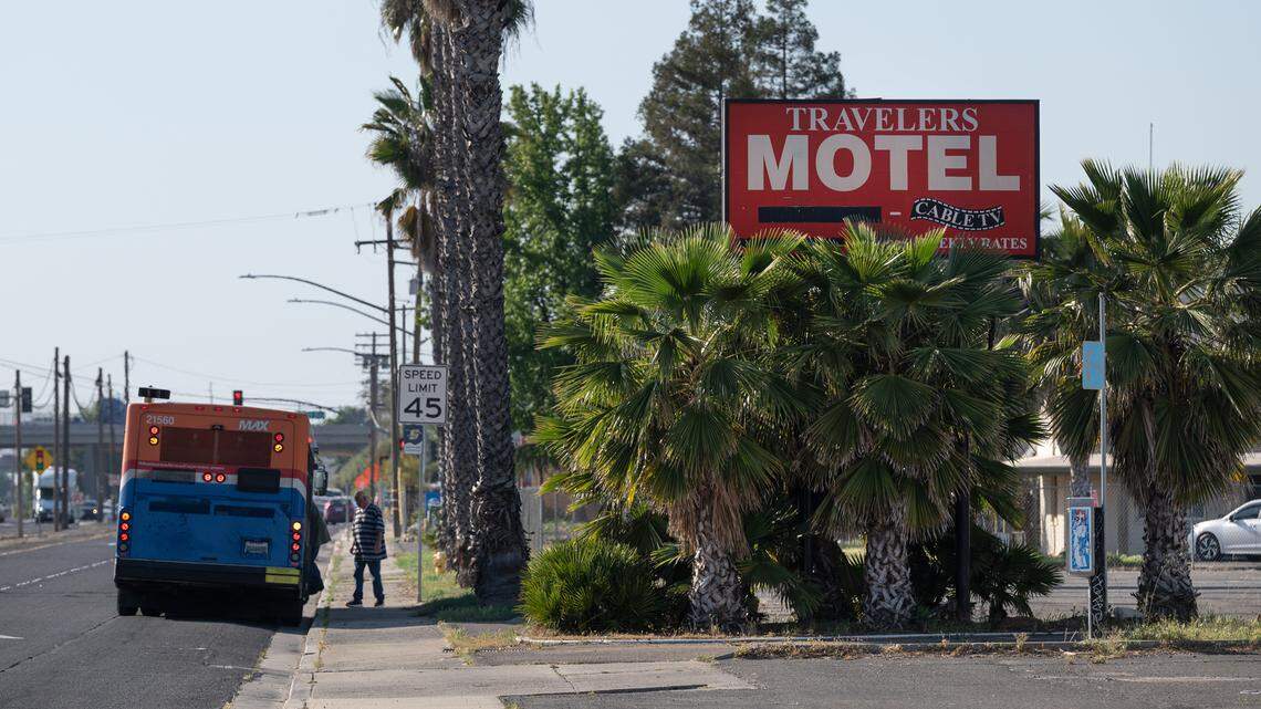 Travelers Motel on 9th Street in Modesto, Calif., Thursday, April 27, 2023.