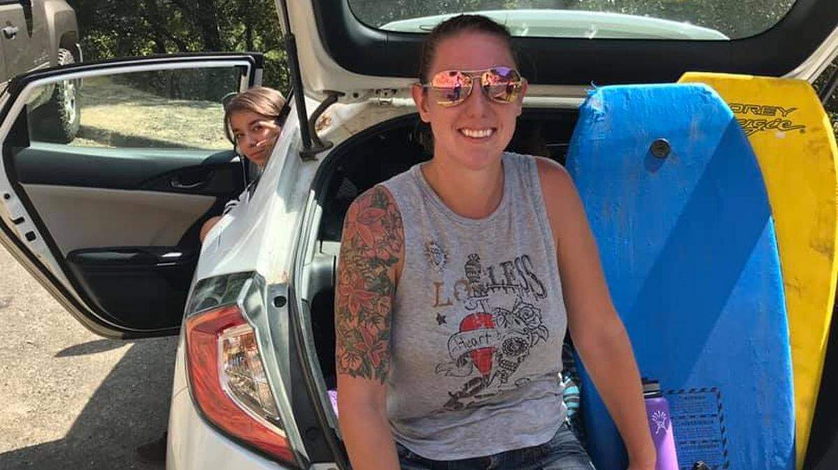 Tuolumne County resident Amanda Duncan, pictured foreground, is being hailed for saving a woman who was drowning.