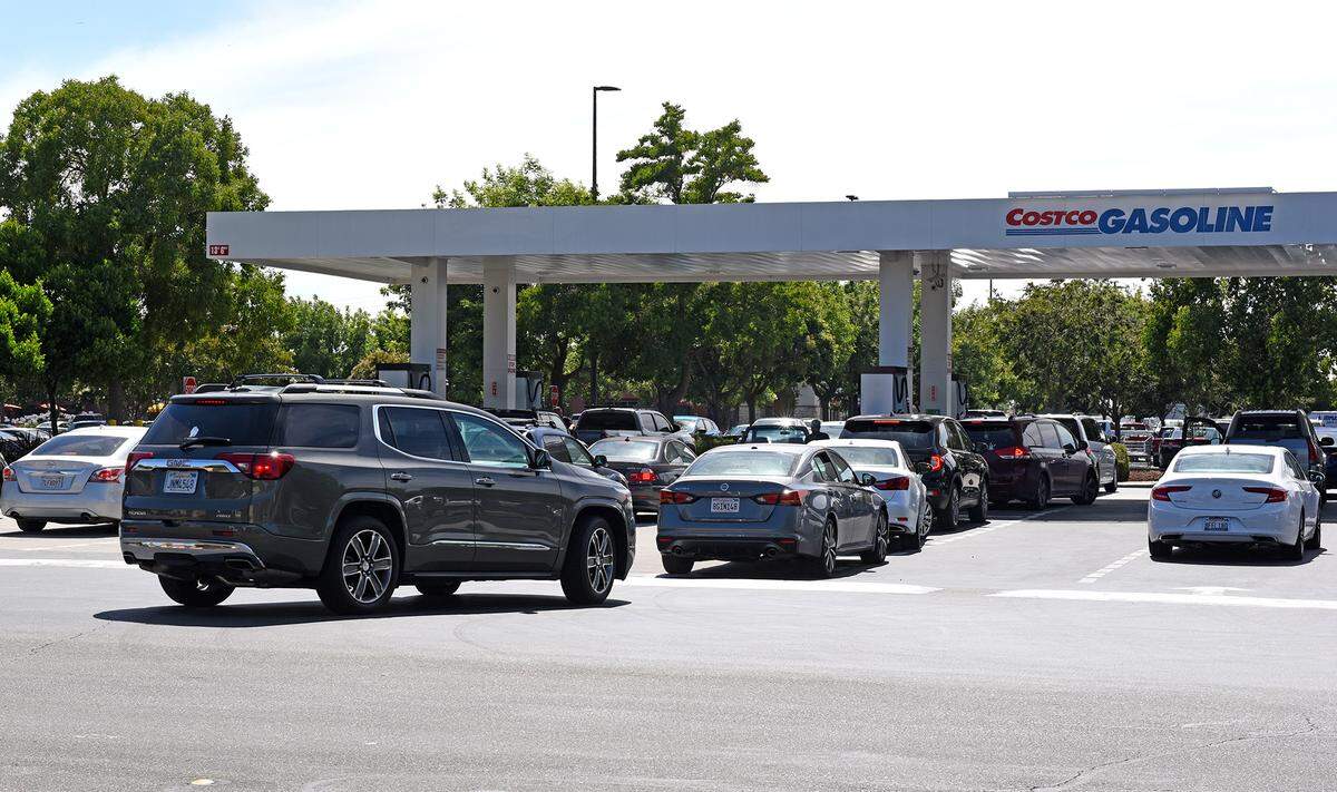 A busy Costco gas station on Pelandale avenue is pictured Monday afternoon July 1, 2019 in Modesto, Calif.