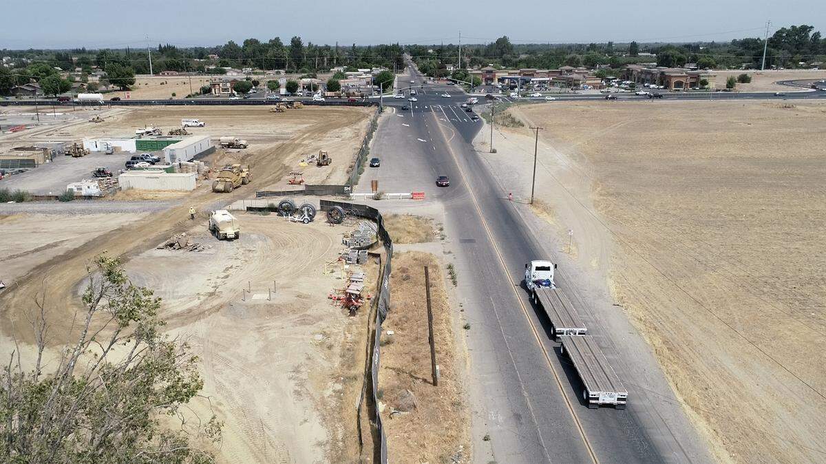 Construction of the Ceres Gateway Center is expected to begin after the council approved the improvement agreement. The estimated $1 billion improvement agreement includes installing a traffic signal at the planned shopping center’s main entrance on Service Road. Photographed in Ceres, Calif., on Monday, July 26, 2021.