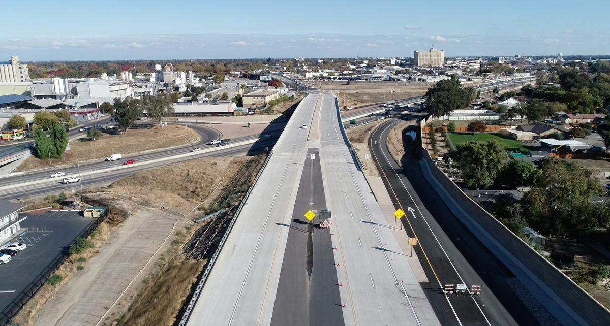 The new segment of Highway 132 is open from Dakota Avenue to the Needham Street in Modesto. The connections to Highway 99 are still not ready. Photographed in Modesto, Calif., Saturday, Nov.12, 2022.
