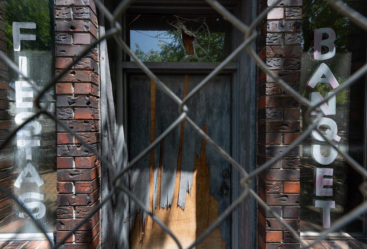 Del Rio Theater in Riverbank, Calif., Thursday, June 1, 2023. The theater is scheduled to be torn down for retail space and housing.