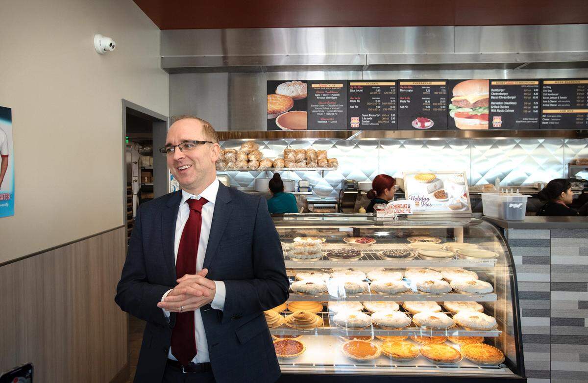Nation’s Giant Hamburgers President and CEO Grant Power at the new restaurant on McHenry Avenue in Modesto, Calif., Wednesday, Nov.16, 2022.