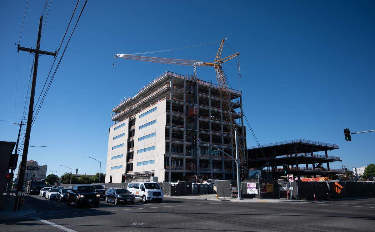 Construction continues on the new Stanislaus County Superior Courthouse in Modesto, Calif., Friday, July 14, 2023.