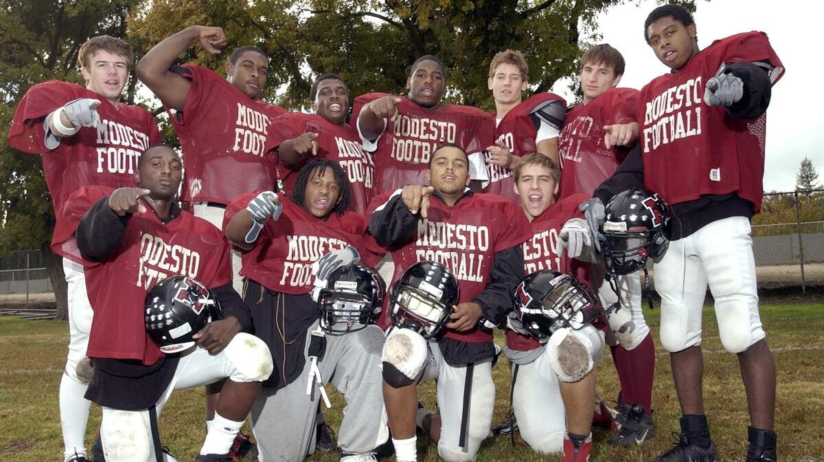 Modesto High School alum Dylan Miller has been named the new coach of the Panthers. Miller is pictured here in the front row on the right side during the 2004 season.