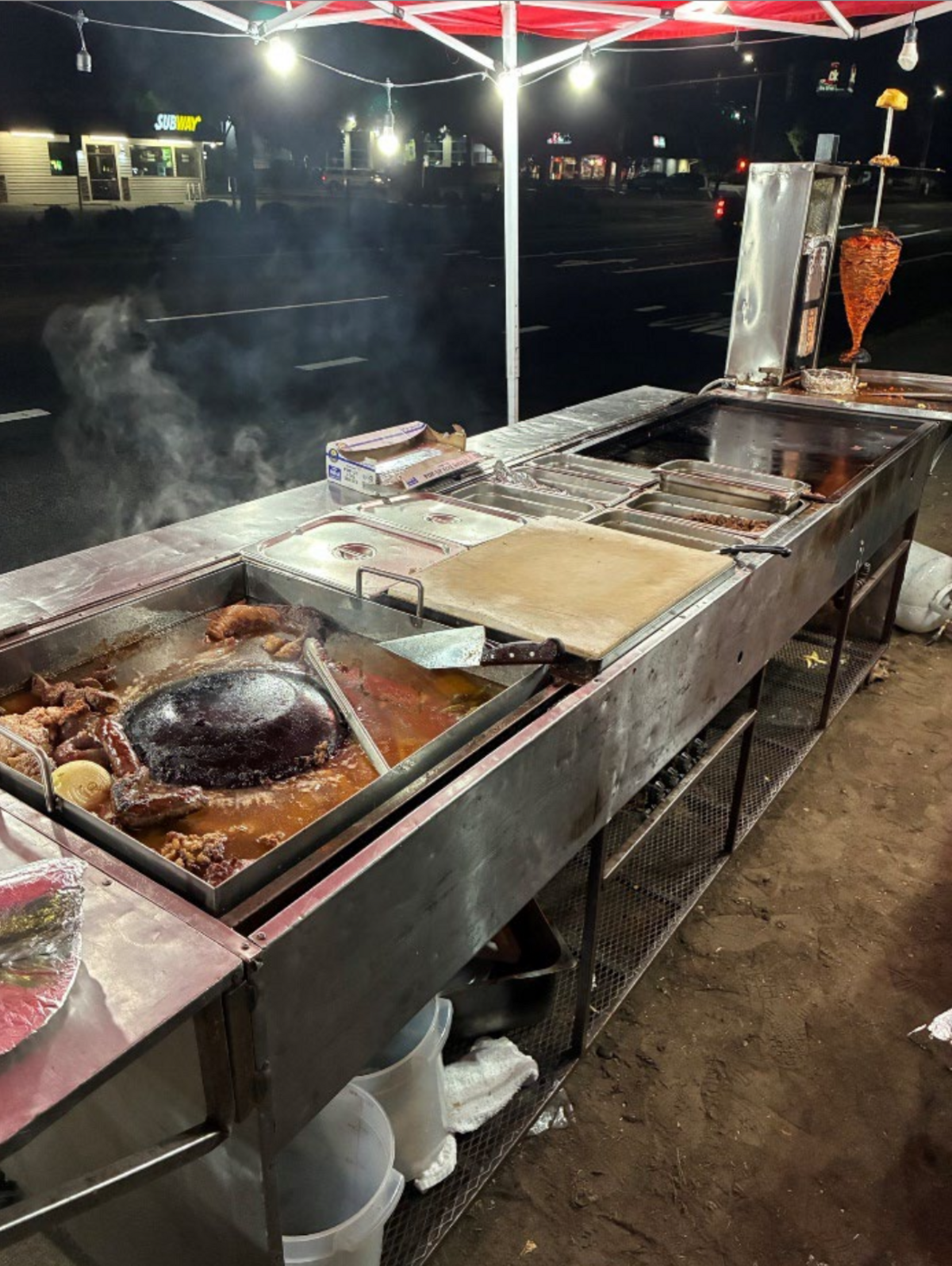 Health inspectors in Washington statee shut down this unpermitted food vendor operation, citing multiple health hazards.