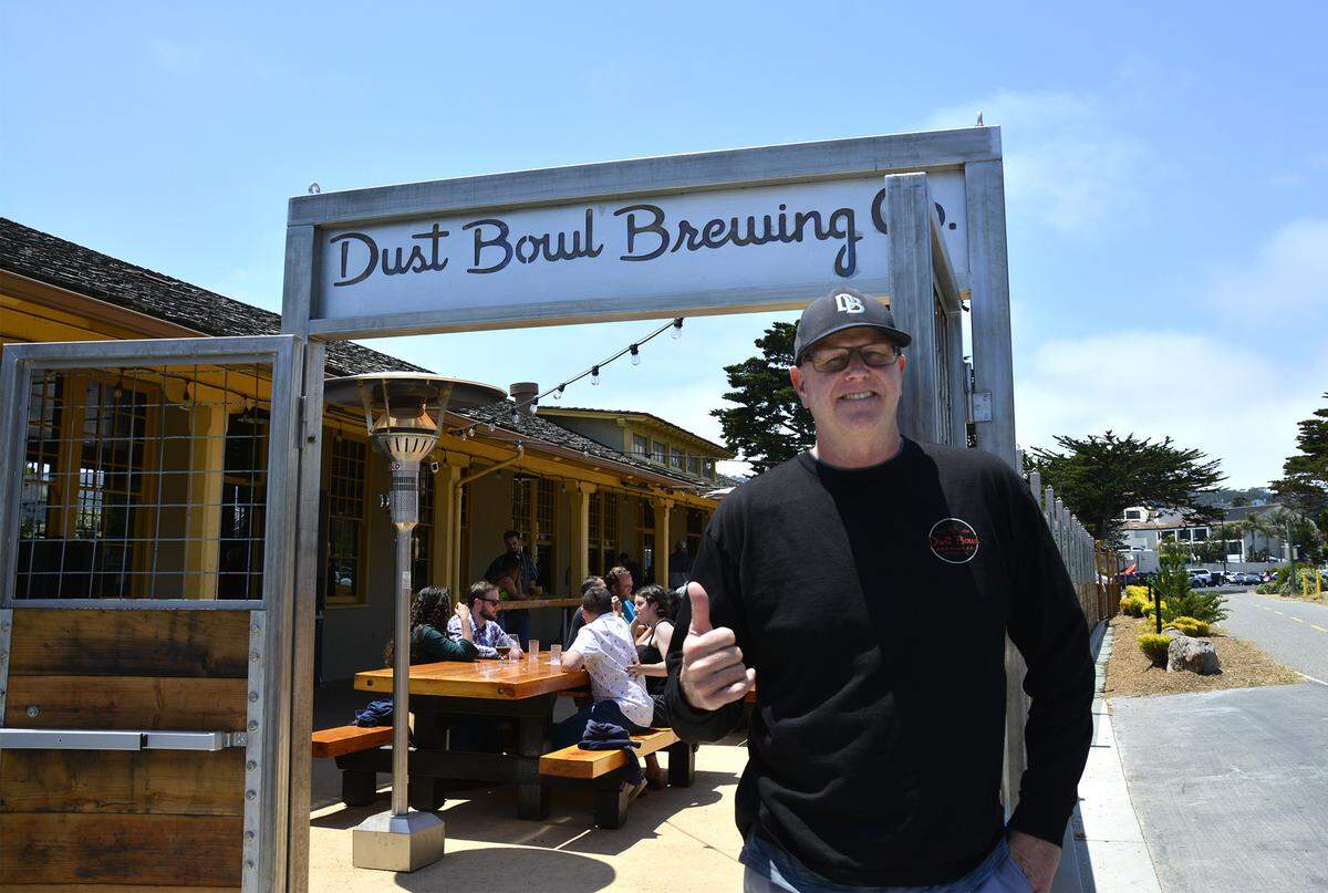 Dust Bowl founder and co-owner Brett Tate at his new Dust Bowl Brewing Co. taproom in Monterey, Calif. on July 6, 2019.