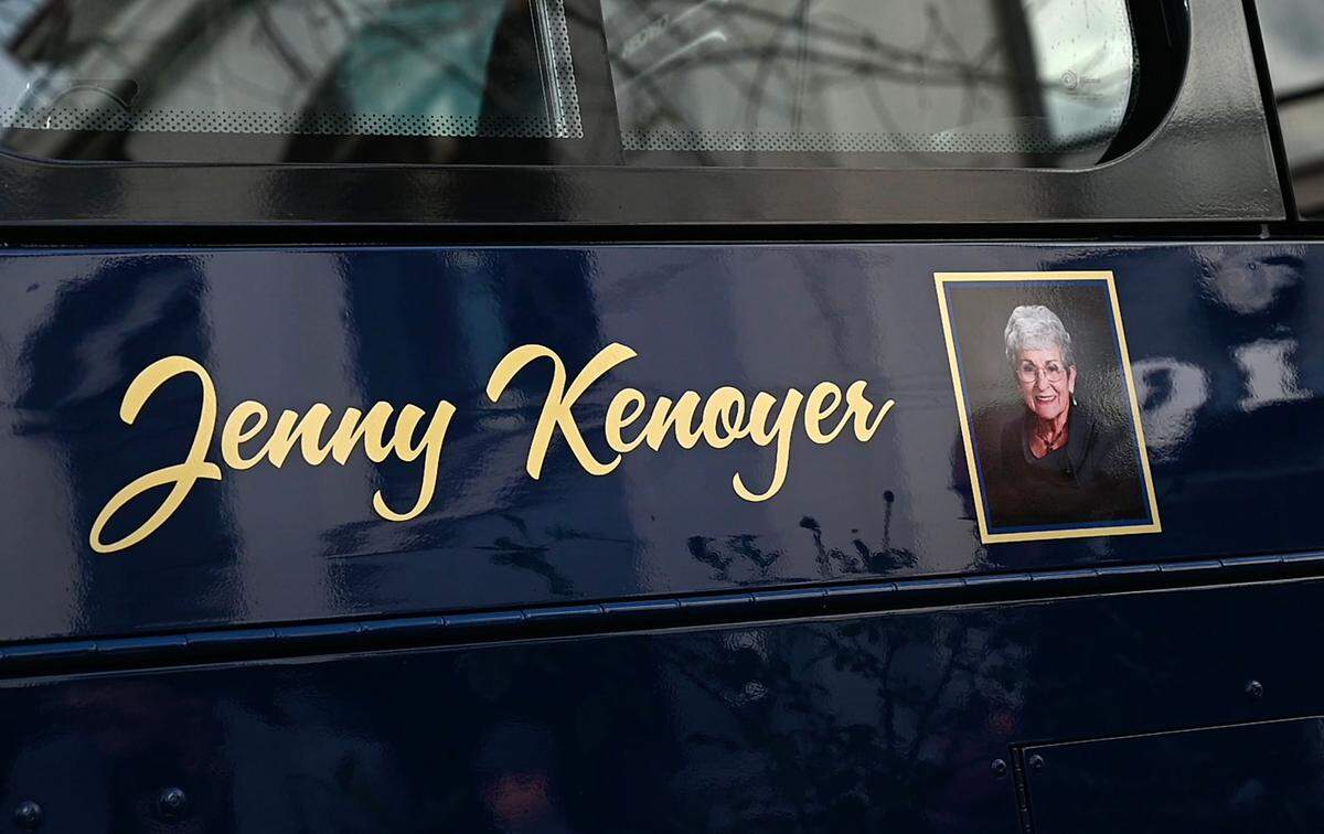 The first newly branded Stanislaus Regional Transit Authority bus was named for Jenny Kenoyer and was unveiled in Modesto, Calif., on Thursday, Dec. 16, 2021. The Modesto Area Express, better known as MAX, and Stanislaus Regional Transit, or START have merged into one provider, Stanislaus Regional Transit Authority.
