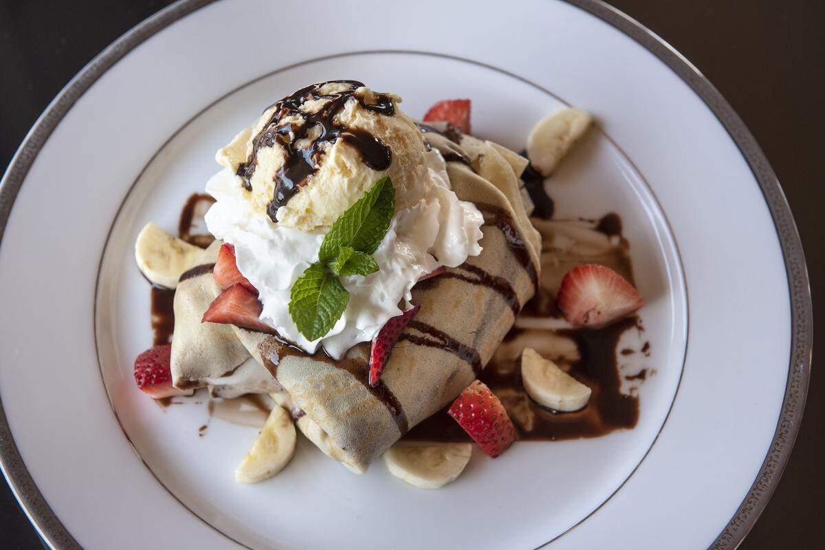 Strawberry, banana and Nutella crepe Delicioso Restaurant on H Street in Modesto, Calif., on Wednesday, Feb. 19, 2020.