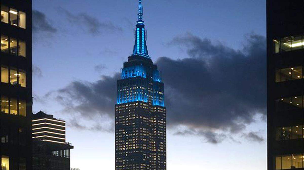 The Empire State Building in New York City went blue for World Children’s Day in 2018.