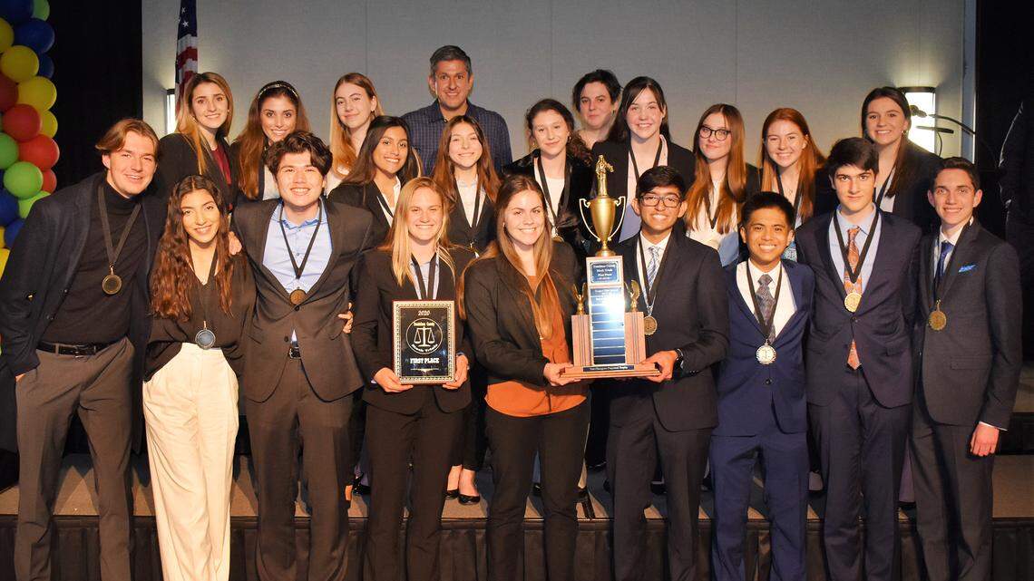 The team from Gregori High School won the annual Stanislaus County Mock Trial competition in Modesto, California, on Tuesday, Feb. 18, 2020.