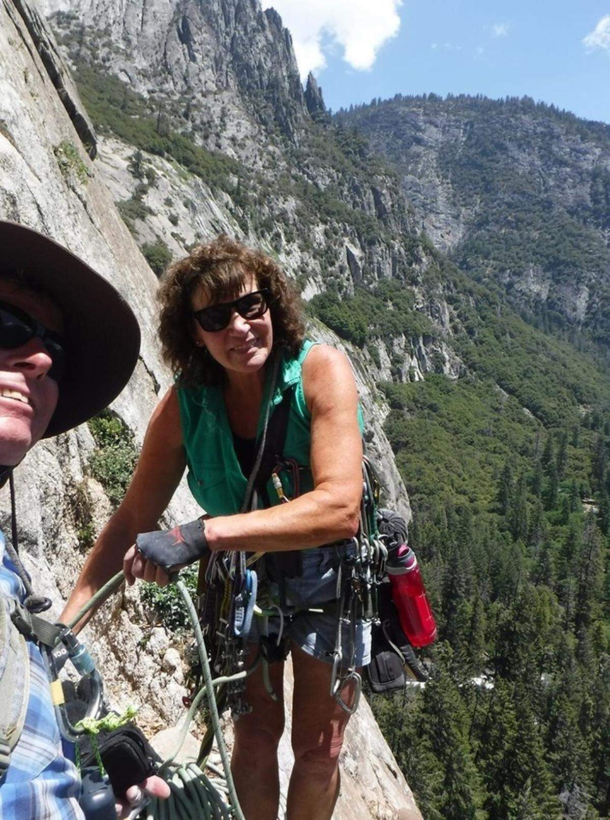 Glick Middle School teacher Jamey Olney shared on Facebook this undated photo of her friend and colleague Trish Stoops doing one of the things she loved most, climbing.