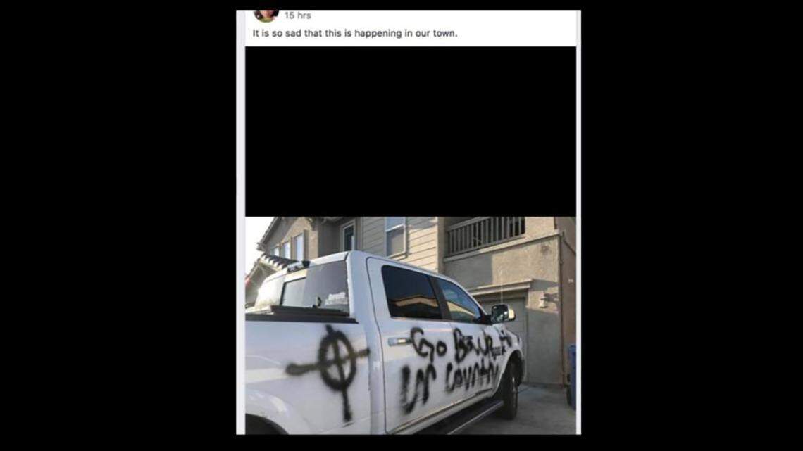 Facebook post of victim’s vehicle.