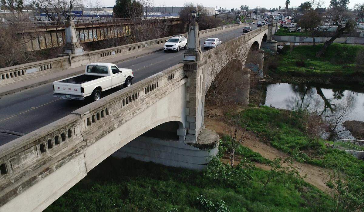 Seventh Street Bridge in Modesto, Calif., on Jan. 14, 2022.