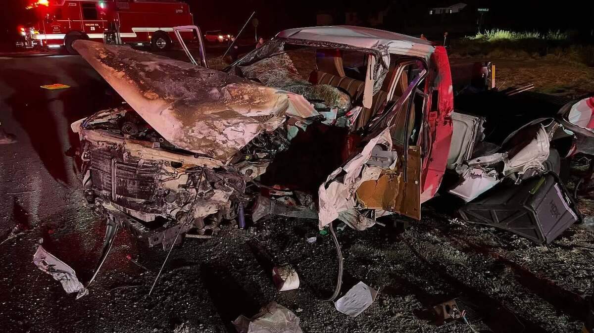 A two-vehicle collision occurred on June 12, 2025 at the intersection of Lon Dale Road and Cleveland Avenue, injuring three.