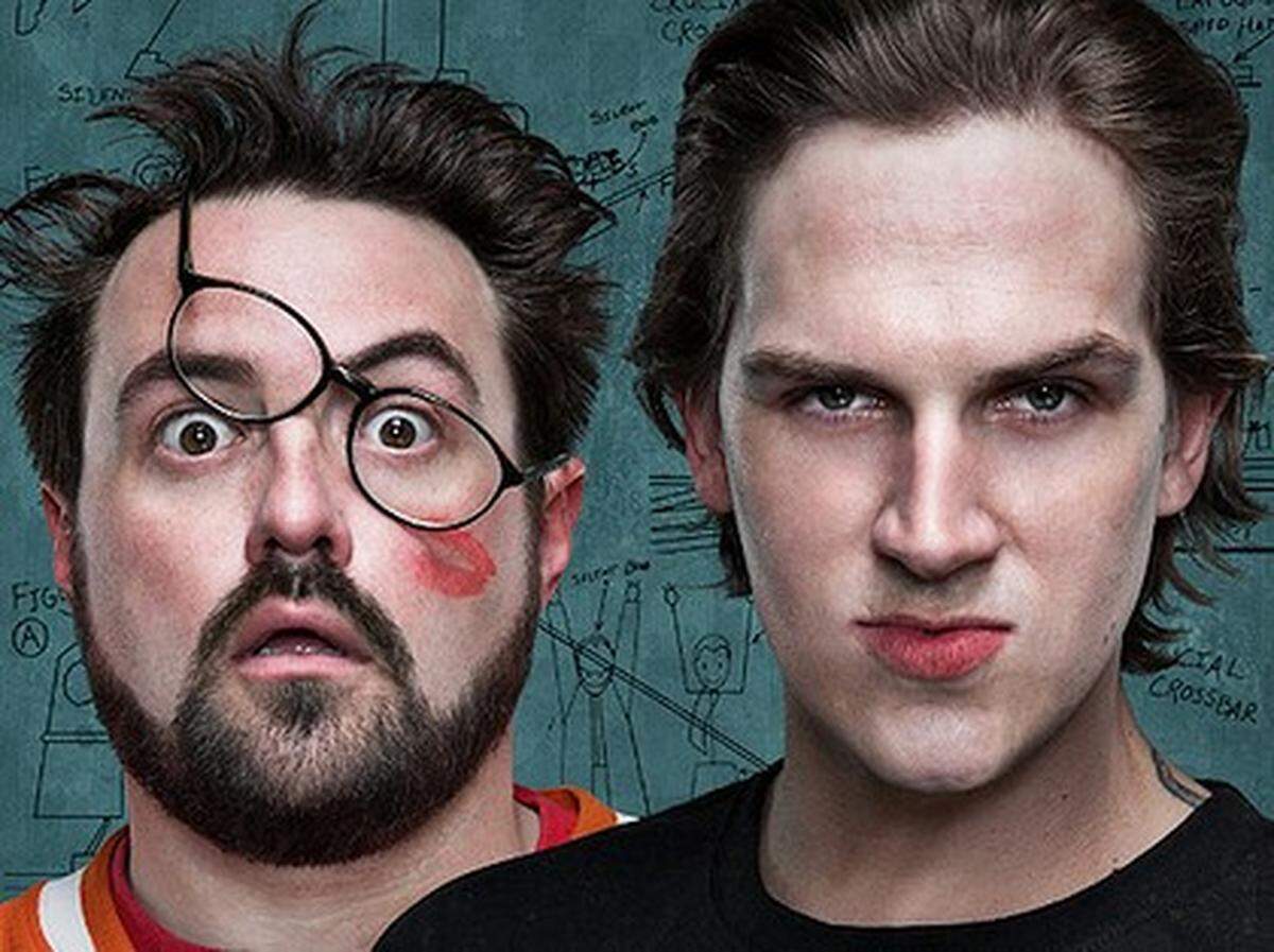 Writer/director Kevin Smith (L) and actor Jason Mewes will perform their comedy podcast, “Jay & Silent Bob Get Old” at the Gallo Center.