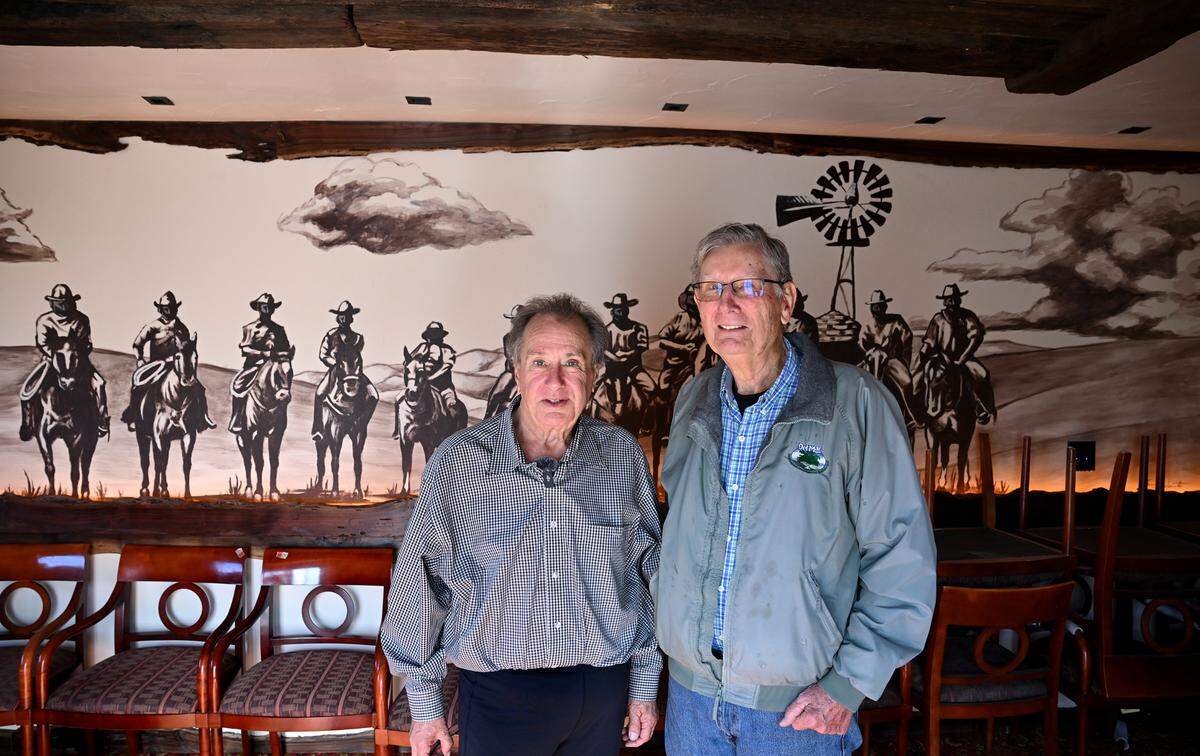 The Old Water Office restaurant owner Ed Maring, right, and restauranteur Bob Campana at the new space in Patterson, Monday, Jan. 27, 2025.
