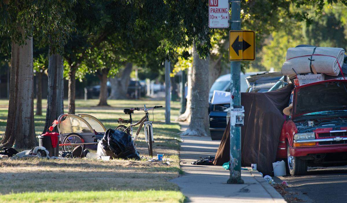 Cesar Chavez Park in Modesto, Calif., on Friday, Sept. 10, 2021.