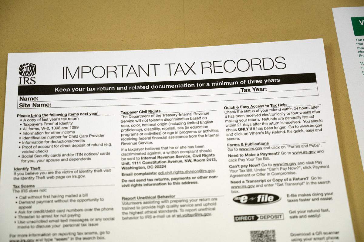 Volunteer Income Tax Assistance program (VITA) at the United Way office in Modesto, Calif., Saturday, March 16, 2024.