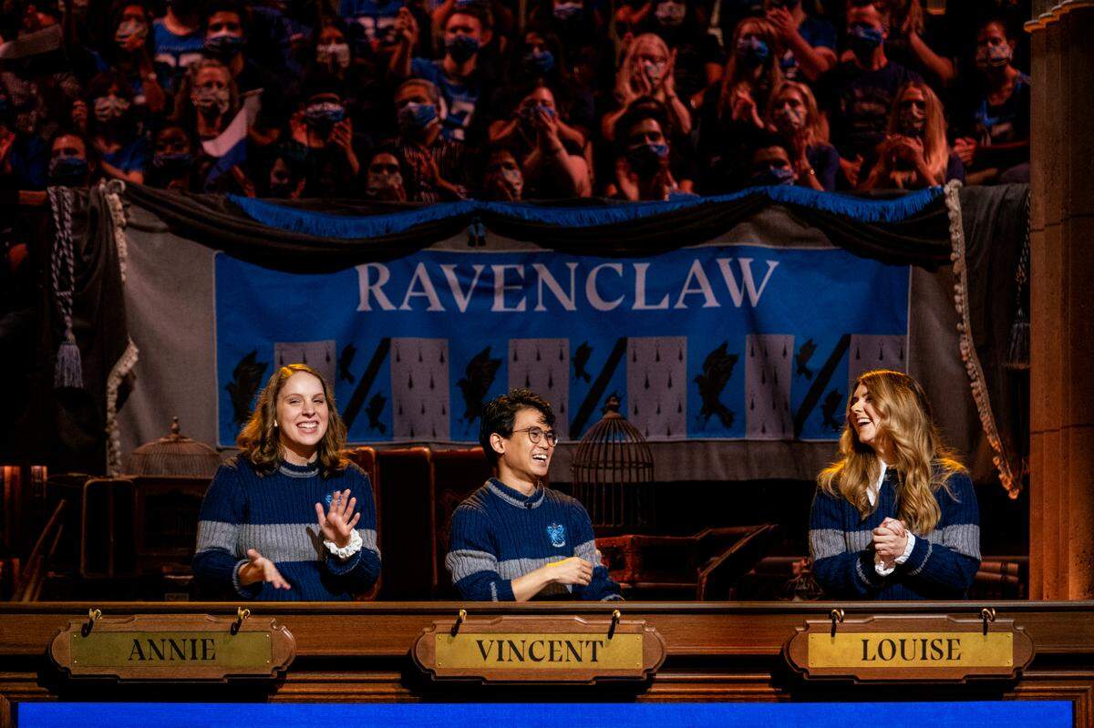 Turlock resident Vincent Sotaso and his teammates, Louise and Annie, are shown in an episode of ‘Hogwarts Tournament of Houses.’
