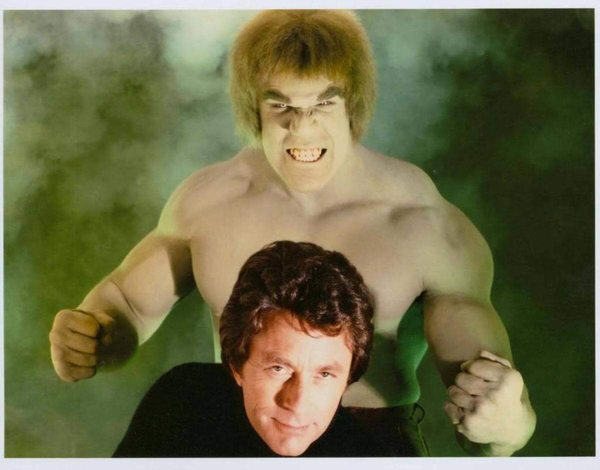 Lou Ferrigno played The Hulk in the 1978-82 TV series “The Incredible Hulk.” In this promotional still, he’s pictured with Bill Bixby as Dr. David Banner.